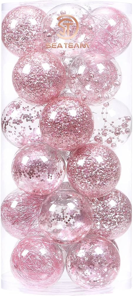 Sea Team Shatterproof Clear Plastic Christmas Ball Ornaments Decorative Xmas Balls Baubles Set wi... | Amazon (US)