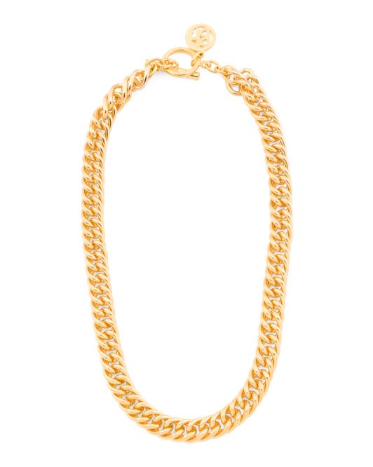 Made In Usa 24k Gold Plated Vintage Chain Necklace | TJ Maxx