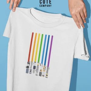Rainbow Lightsaber Toddler Shirt, Galaxy's Edge Toddler Shirt | Etsy (US)
