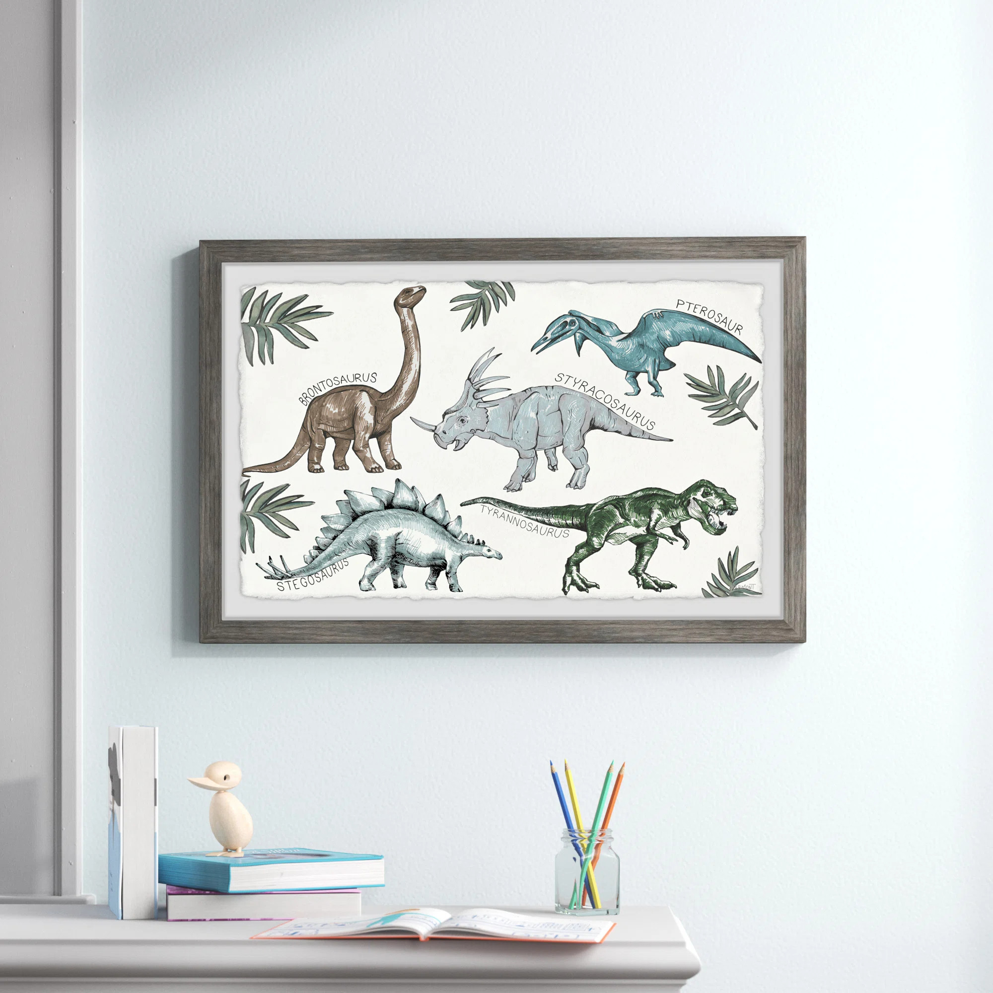 Jaheim Ancient Dinosaurs Framed Print | Wayfair North America