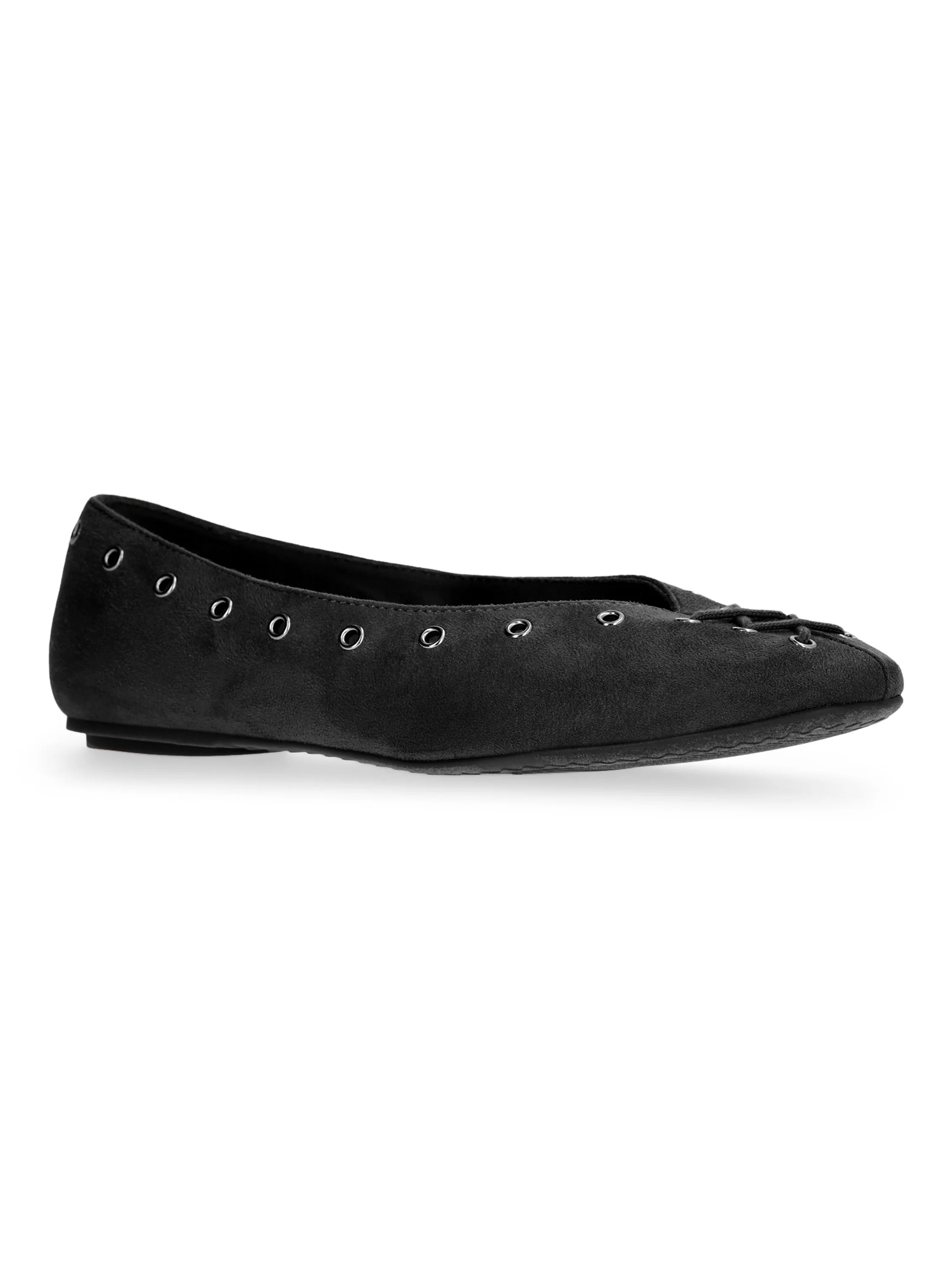 Time and Tru Flats de Ballet Tipo Corsé de Gamuza Sintética para Mujer | Walmart (US)