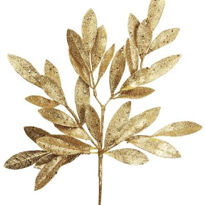 Glitter Bay Leaf Sprays, Set of Six | Frontgate | Frontgate