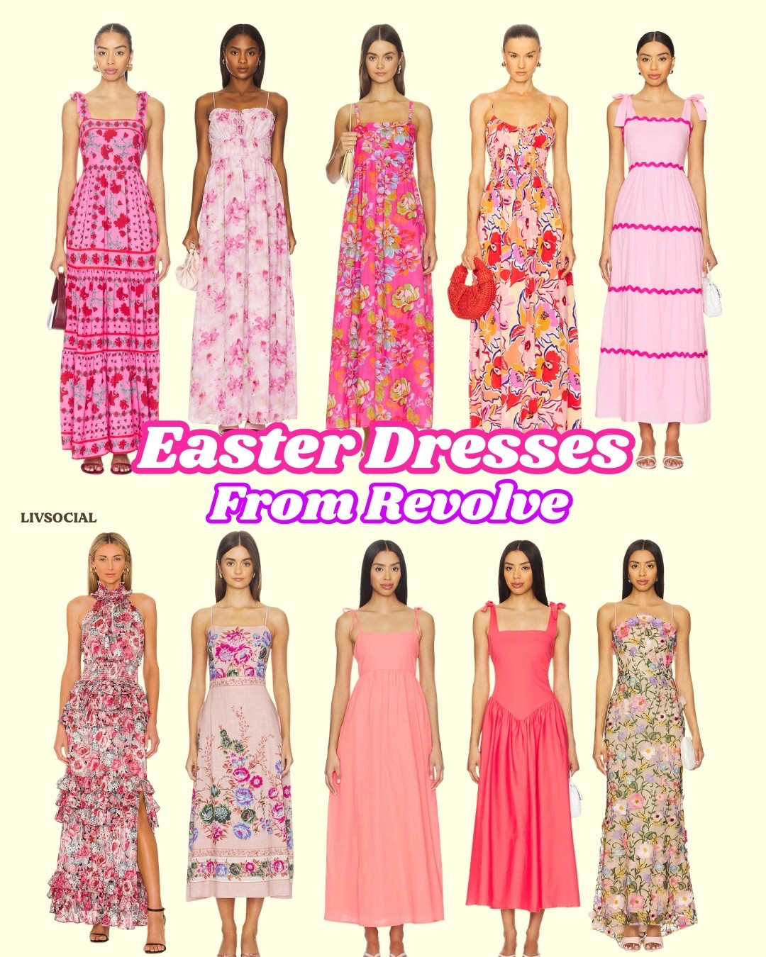 Dresses from Revolve 

Spring outfits 2026. Easter floral dresses. Spring dresses. Easter dress woman. 

#LTKootd #LTKSeasonal