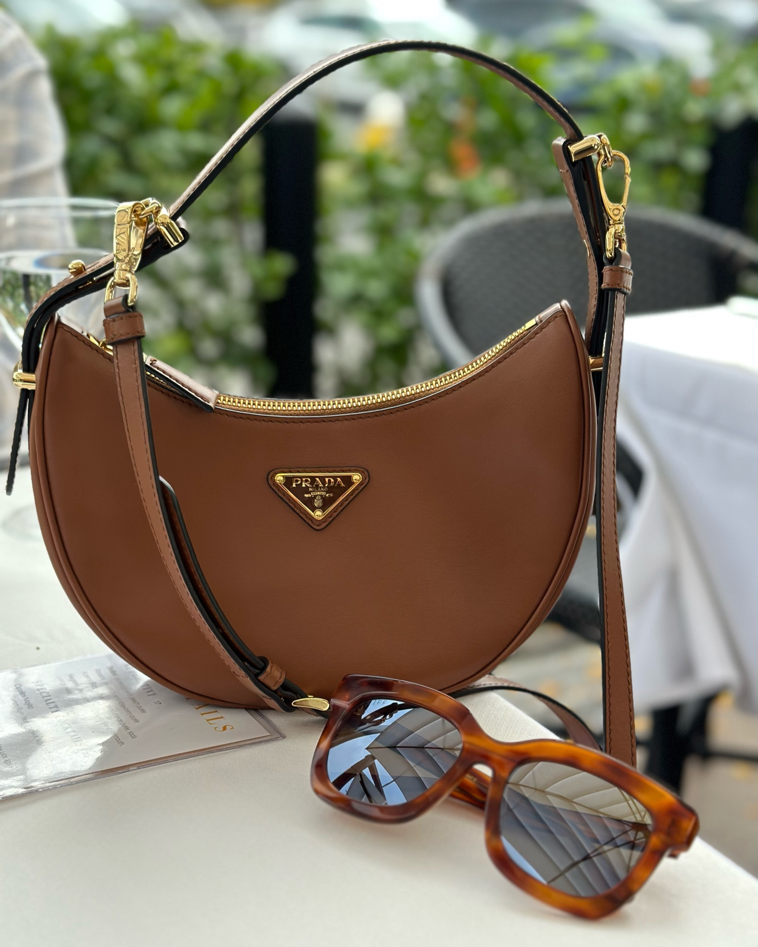 chocolate brown prada bag