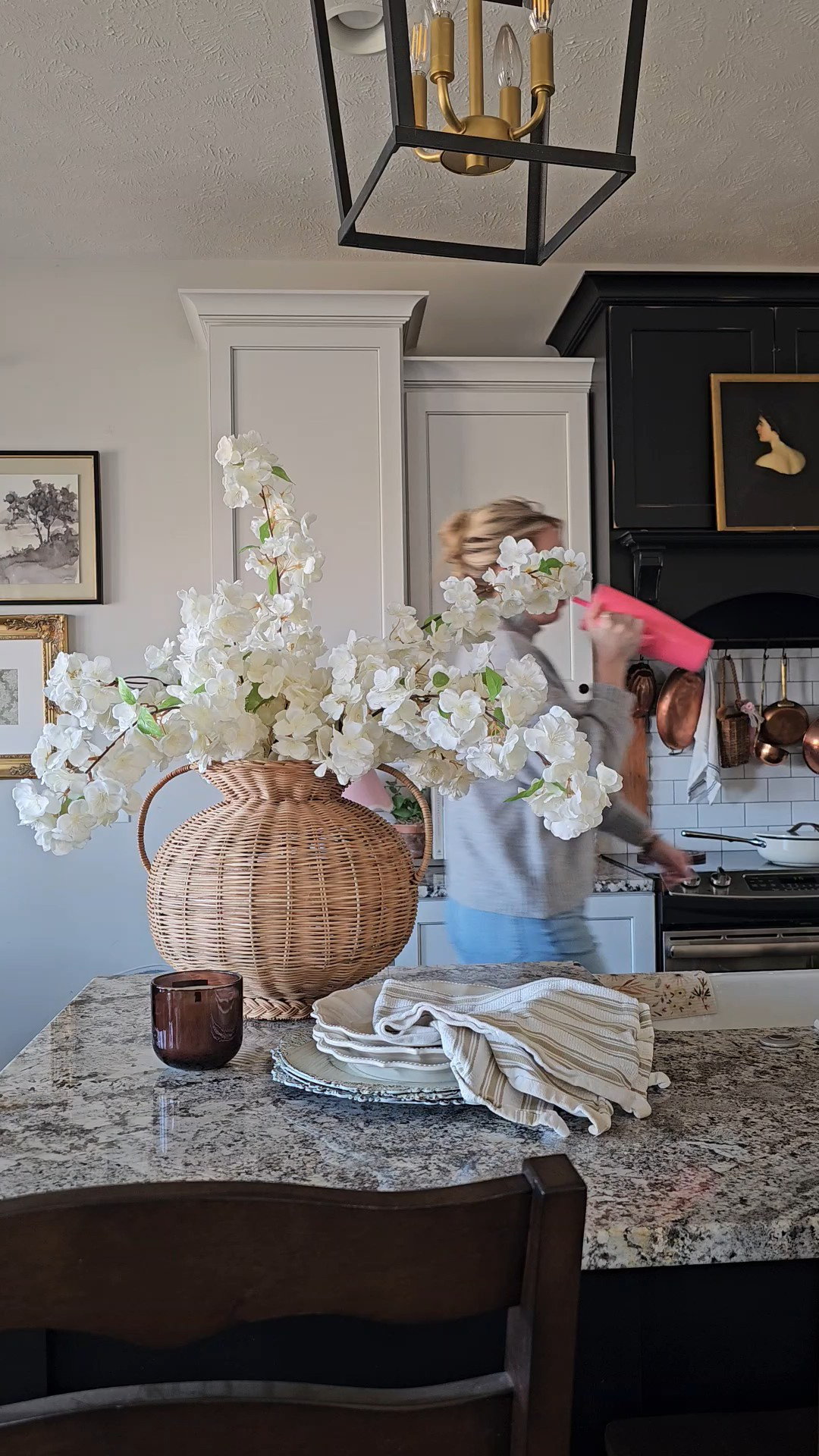Kitchen island styling for spring. My wicker base is on sale!

#LTKHome #LTKSaleAlert #LTKSeasonal