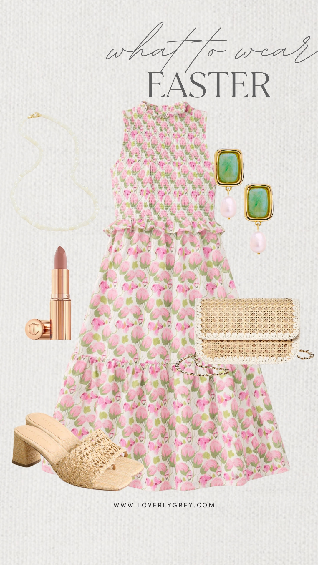 Loverly Grey, what to wear for Easter! This dress is a beautiful option for Easter celebrations. Pair it with woven heels and a clutch for a polished look. Loverly Grey, what to wear, Easter 

 #LTKgrwm #LTKootd #LTKSeasonal