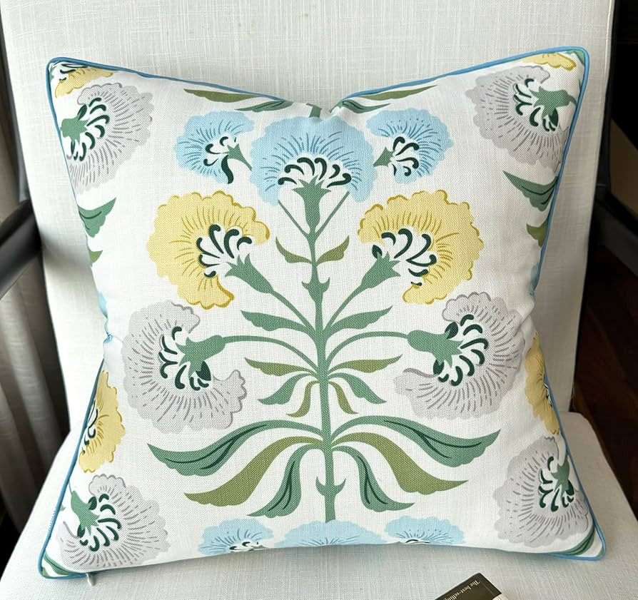 Rudransha Palian Floral Printed Decorative Square Accent Throw Pillowcase - Pillow Cover for Couc... | Amazon (US)