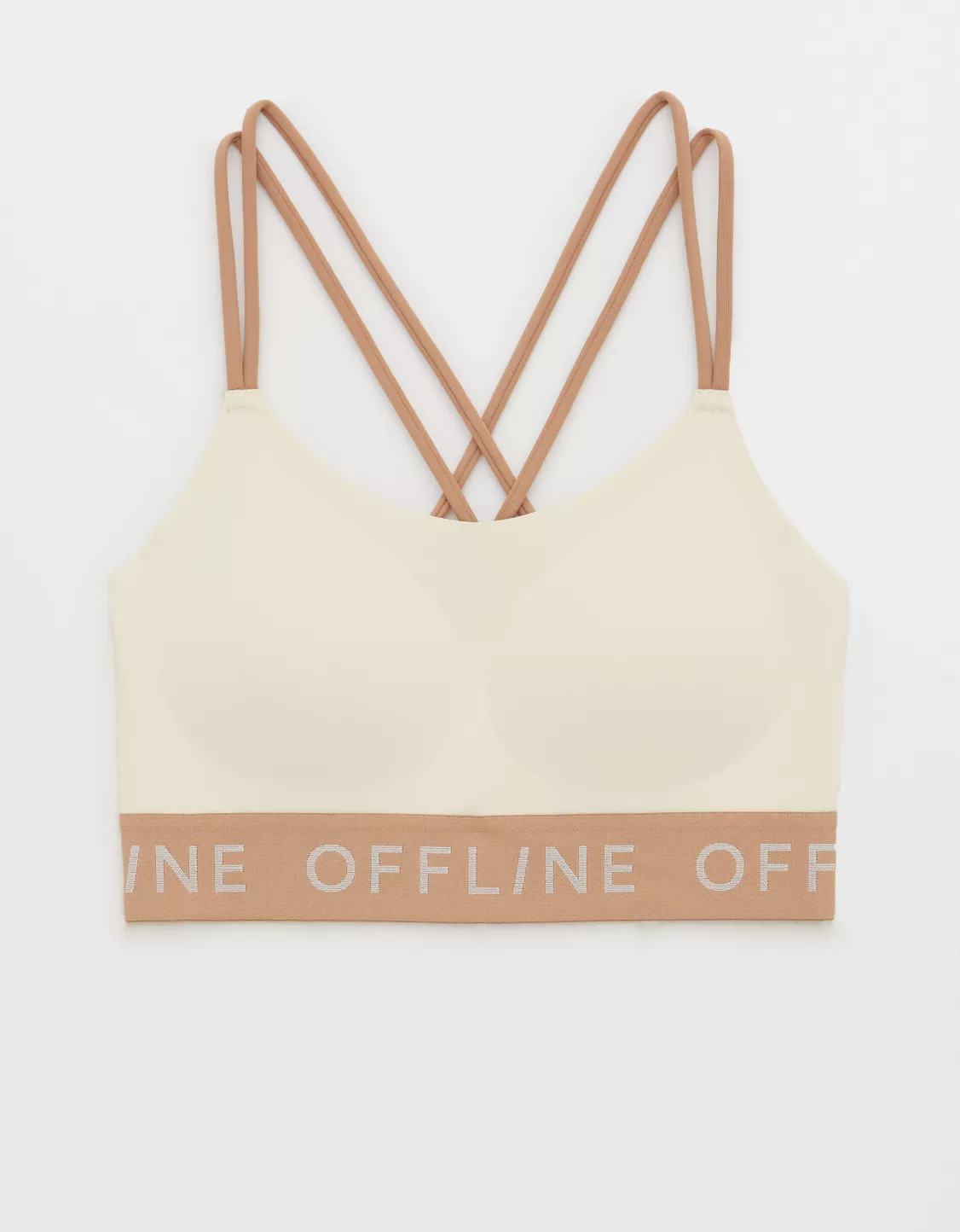 OFFLINE By Aerie Goals Logo Strappy Sports Bra | Aerie