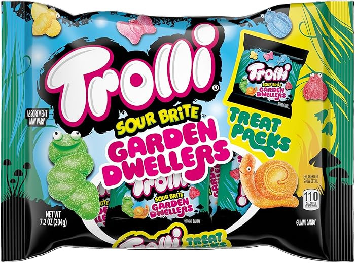 Trolli Sour Brite Garden Dwellers, Easter Candy Basket Filler, 7.2 oz Bag | Amazon (US)