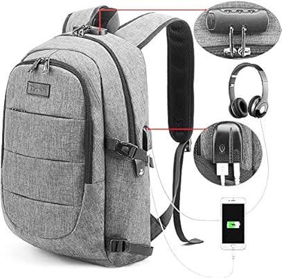 Travel Laptop Backpack Water Resistant Anti-Theft Bag with USB Charging Port and Lock 14/15.6 Inc... | Amazon (US)