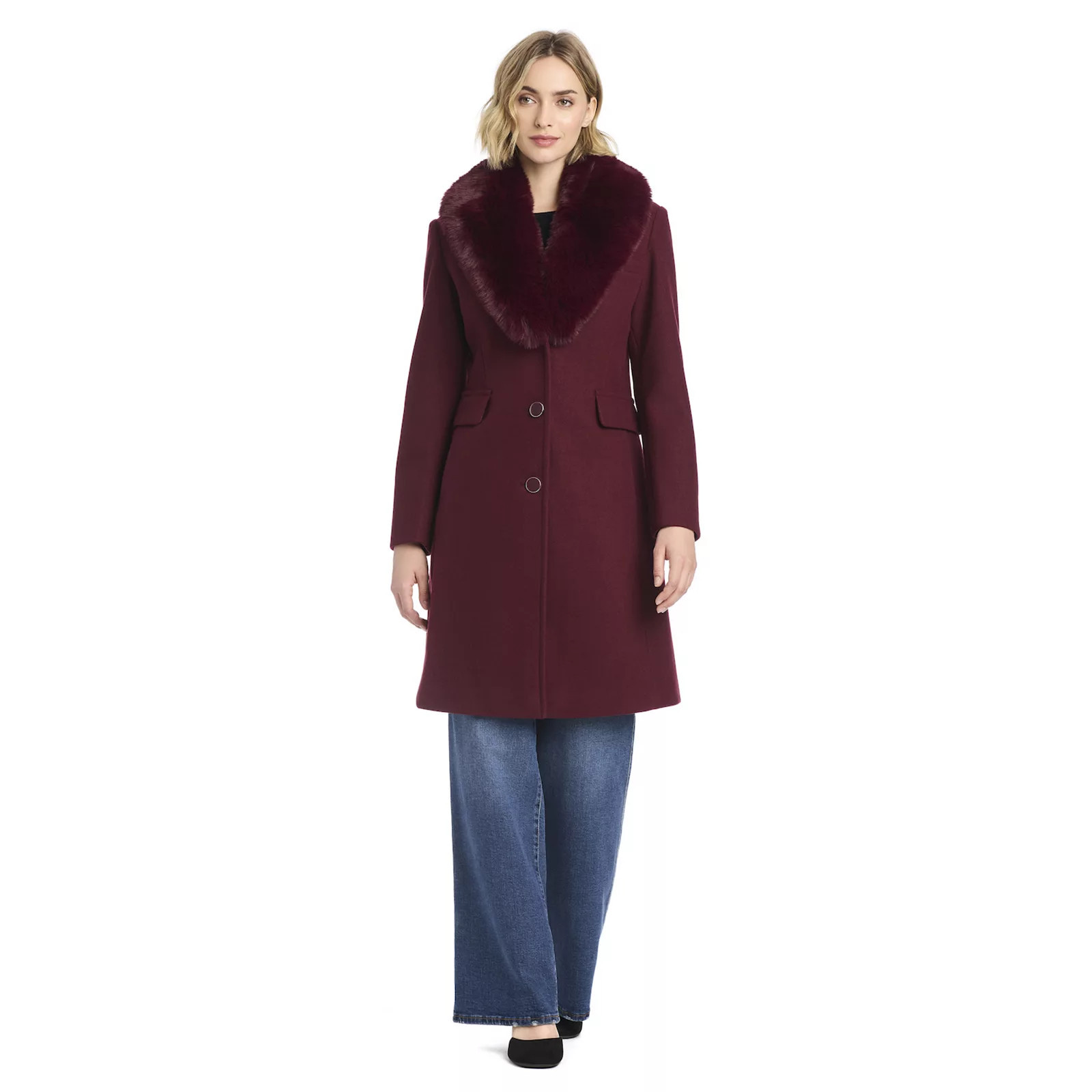 Women's DRAPER JAMES RSVP™ V-Neck Long Sleeve Coat, Size: XL, Rhododendron | Kohl's