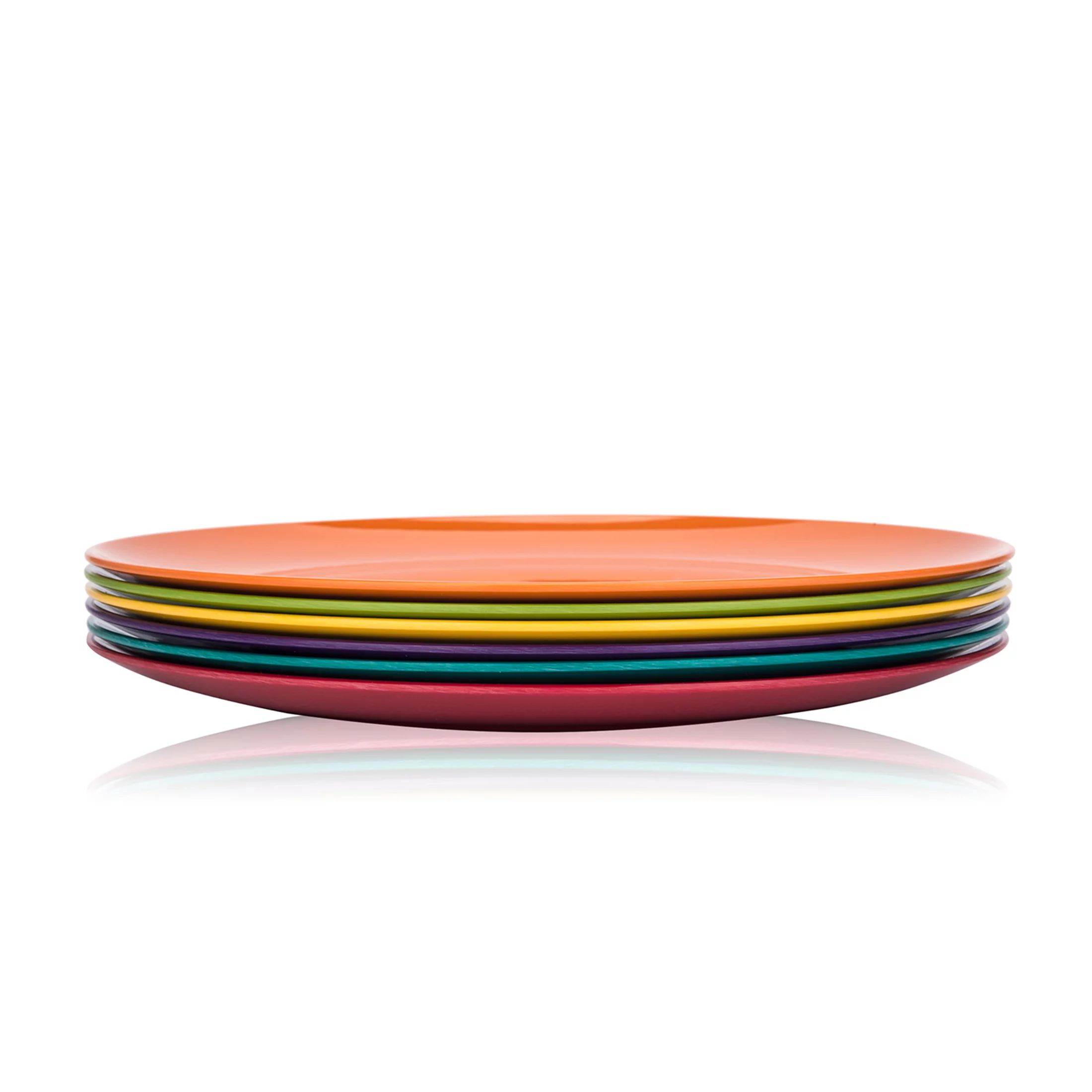 KX-Ware 10.5 inch Melamine Dinner Plates, Set of 6 Multicolor - Walmart.com | Walmart (US)