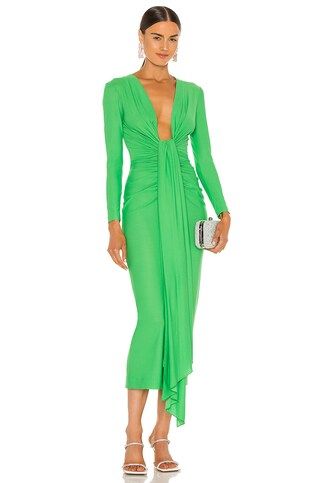 SOLACE London Lorena Midi Dress in Bright Green from Revolve.com | Revolve Clothing (Global)