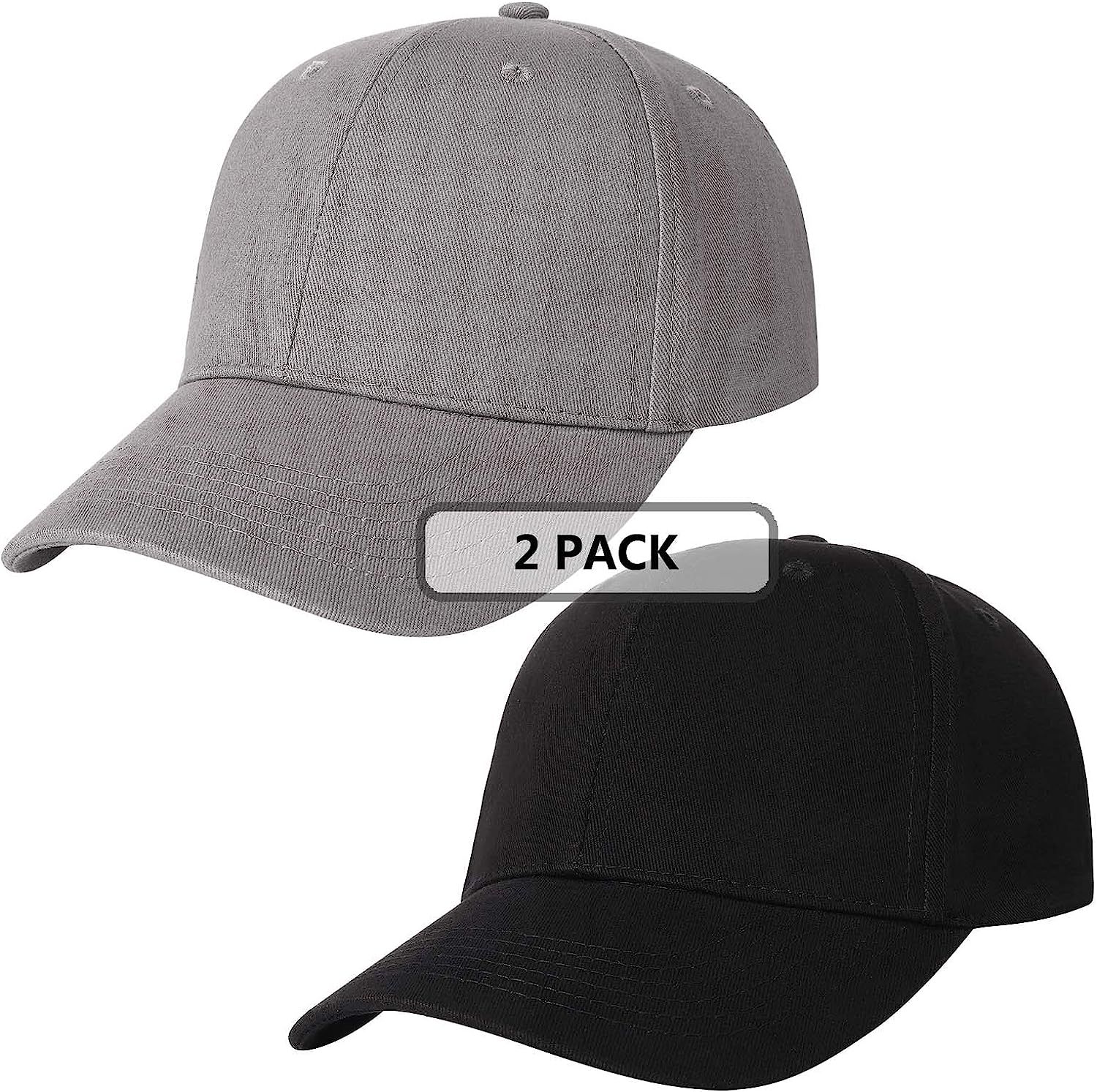 AOSMI 2 Pack Classic Cotton Baseball Hats Men Women Adjustable Ball Caps for Outdoor Workouts/Spo... | Amazon (US)