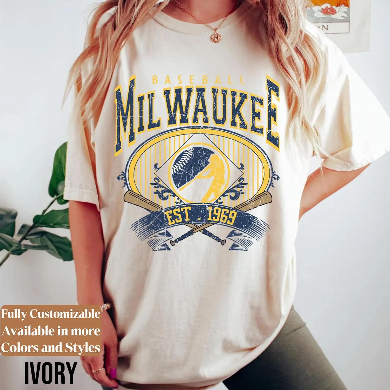 Comfort Colors Milwaukee Baseball Shirt Vintage Game Day Tee | Brewers Style Retro Fan Shirt | Mi... | Etsy (US)