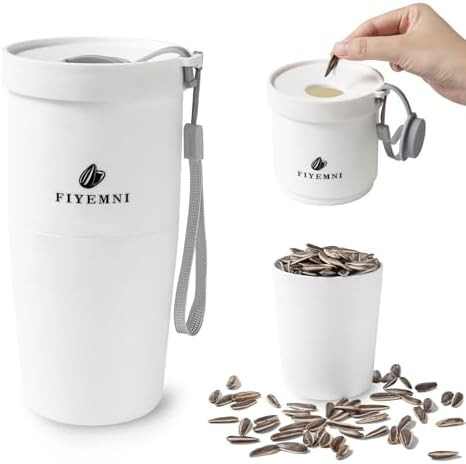 Portable Sunflower Seed Cup with Seed Organizer and Shell Storage, Seed Snack Spit Cup for Outdoo... | Amazon (US)