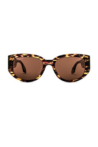 DIFF EYEWEAR Drew Sunglasses in Wild Tortoise & Brown from Revolve.com | Revolve Clothing (Global)
