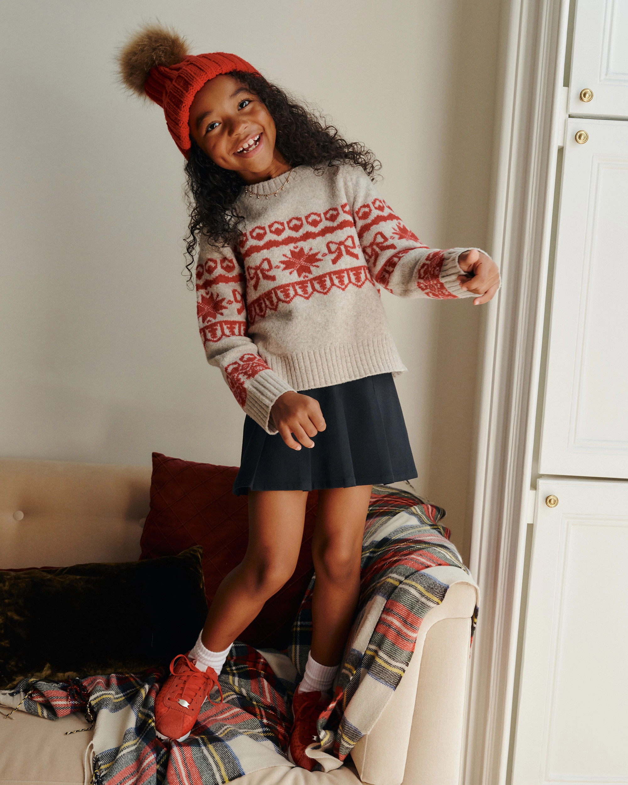 festive graphic crew sweater | Abercrombie & Fitch (US)