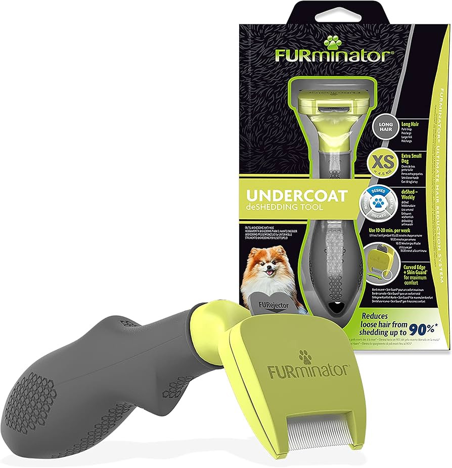 FURminator Undercoat deShedding Tool for Extra Small Long Hair Dogs Under 4.5 kg | Amazon (US)