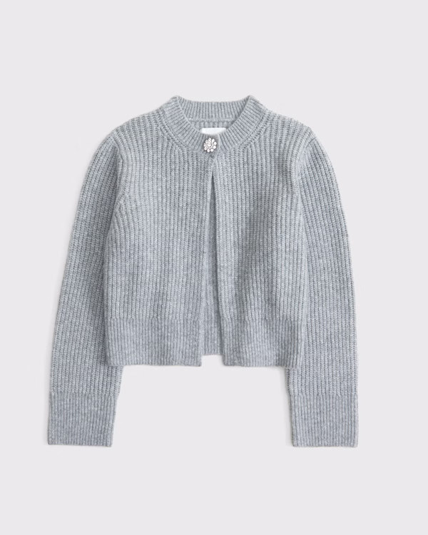 Rhinestone Button Cardigan | Abercrombie & Fitch (US)