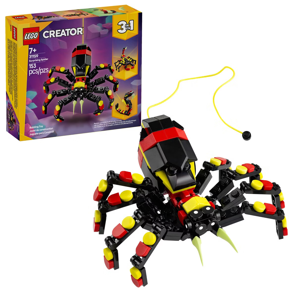 LEGO Creator 3 in 1 Wild Animals Surprising Spider Building Toy with 3 Options Scorpion or Snake ... | Target