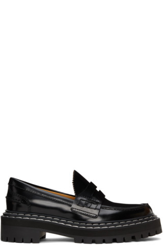 Black Lug Sole Loafers | SSENSE
