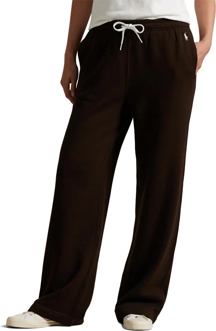 Wide Leg Cotton Blend Fleece Sweatpants | Nordstrom