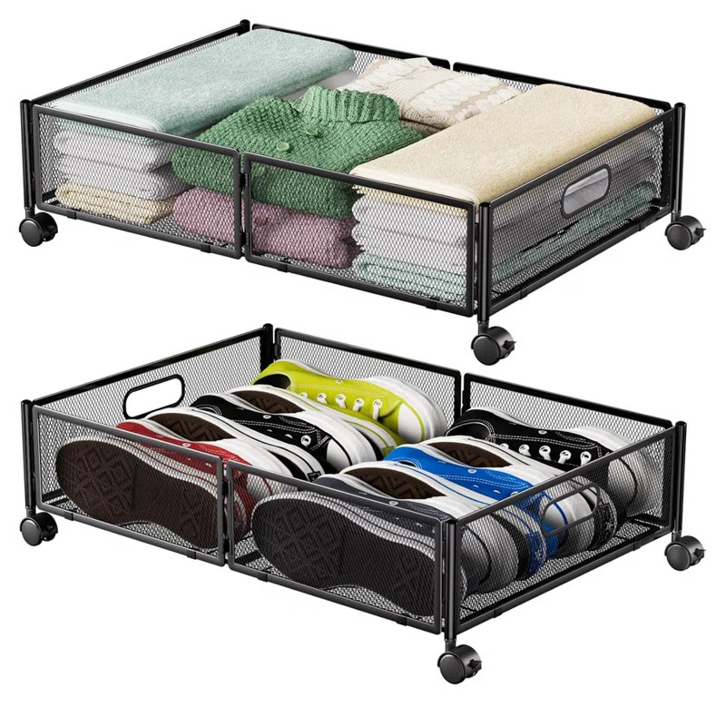 Rebrilliant Metal Under Bed Storage Bin (Set of 2) | Wayfair North America