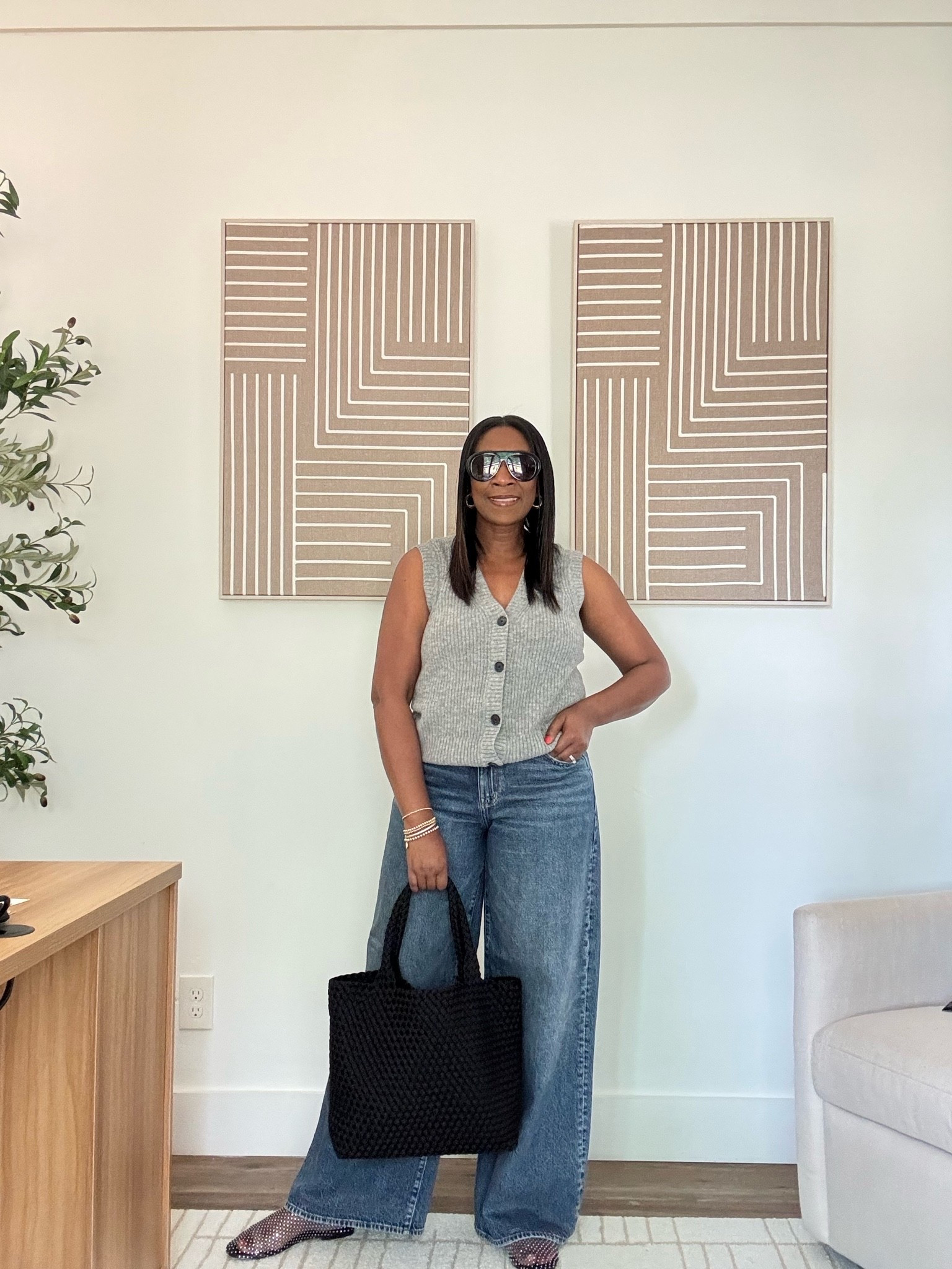 Wide leg Madewell jeans and Quince sweater

#LTKxMadewell #LTKOver40 #LTKootd