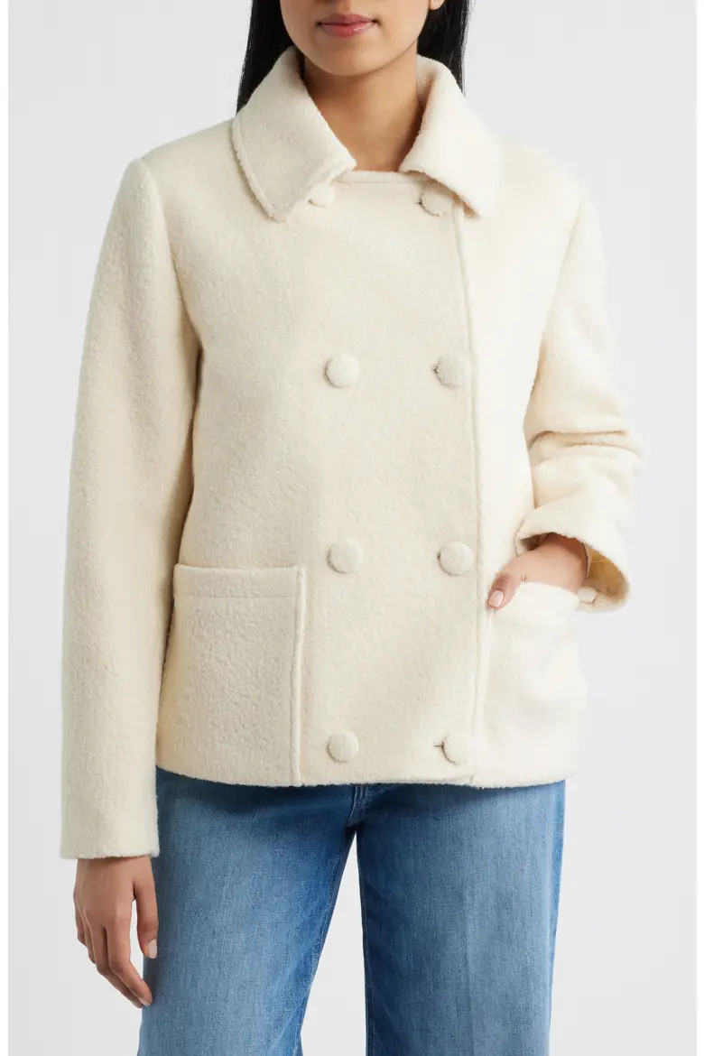 Short Bouclé Coat (Women) | Nordstrom | Nordstrom
