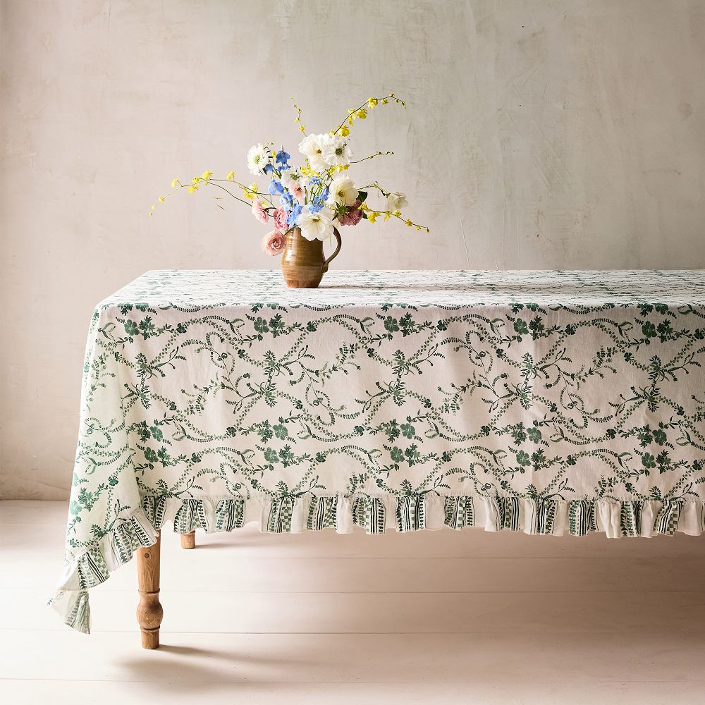 Checkered Floral Tablecloth | GreenRow