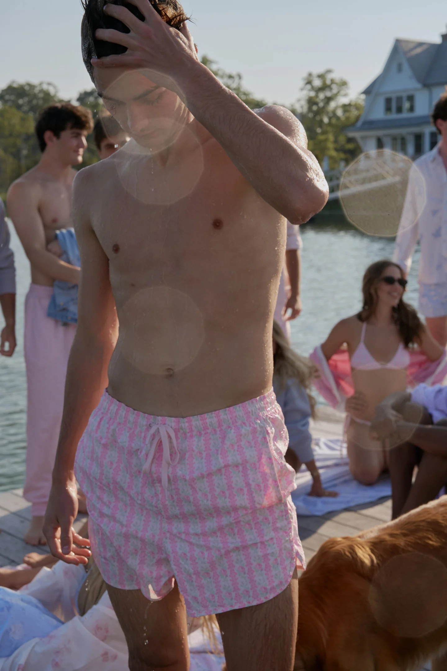 MR FANCY Kai Heirloom Print Swim Shorts | LoveShackFancy