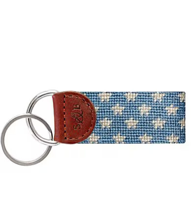 Smathers Branson Needlepoint Stars And Stripe Key Fob - Blue | Dillard's