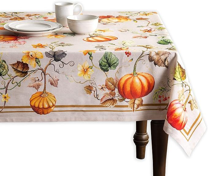 Amazon.com: Maison d' Hermine Colors of Autumn 100% CottonTablecloth for Kitchen Dining Tabletop ... | Amazon (US)