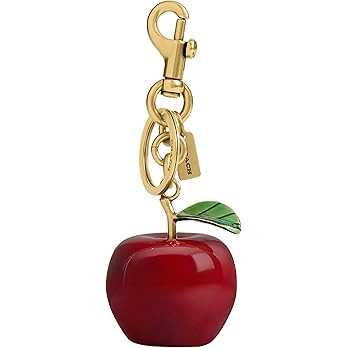 Coach Women's Small Apple Bag Charm Keychain | Amazon (US)