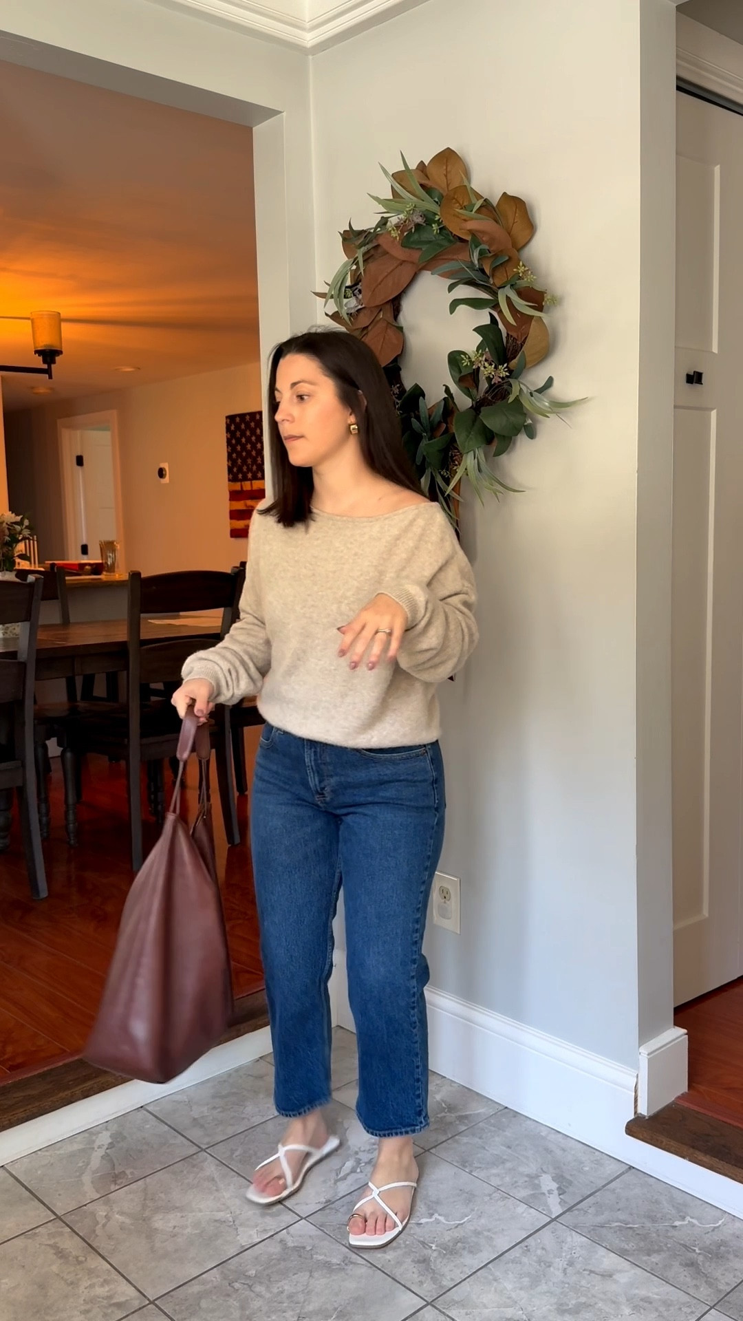 Ootd - 35 year old petite mom. Size xs top, 26 short jeans, sandals are true to size! Some colors of this top are on clearancee

For reference I am:
5ft, 120lbs, 26” waist

Spring outfits
Neutral outfits
Off the shoulder
Spring sweaters
Cropped jeans
Petite jeans
Mom outfits
Petite outfits

@abercrombie 

#LTKSaleAlert #LTKSeasonal #LTKPetite