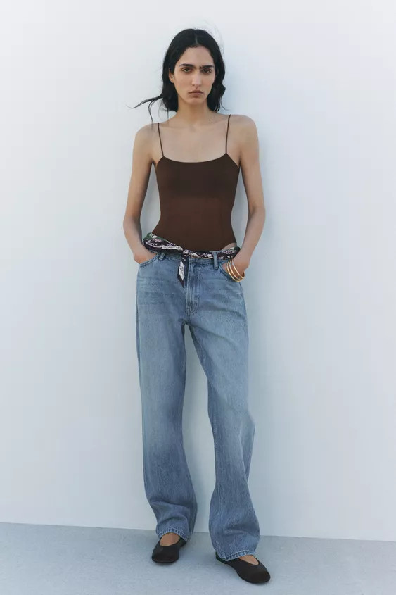ZW COLLECTION STRAIGHT HIGH-WAIST JEANS | Zara UK