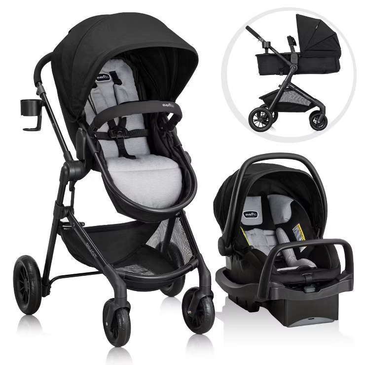 Evenflo Pivot Travel System - Oxford Black | Target