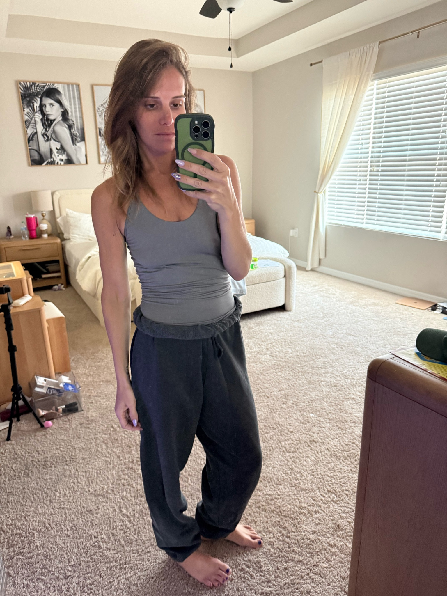 Leaning into my sweatpant era and loving it … this joah brown top and pant are so cute and comfy - the top is open back and so chic! 

#LTKootd #LTKmomlife #LTKdayinmylife