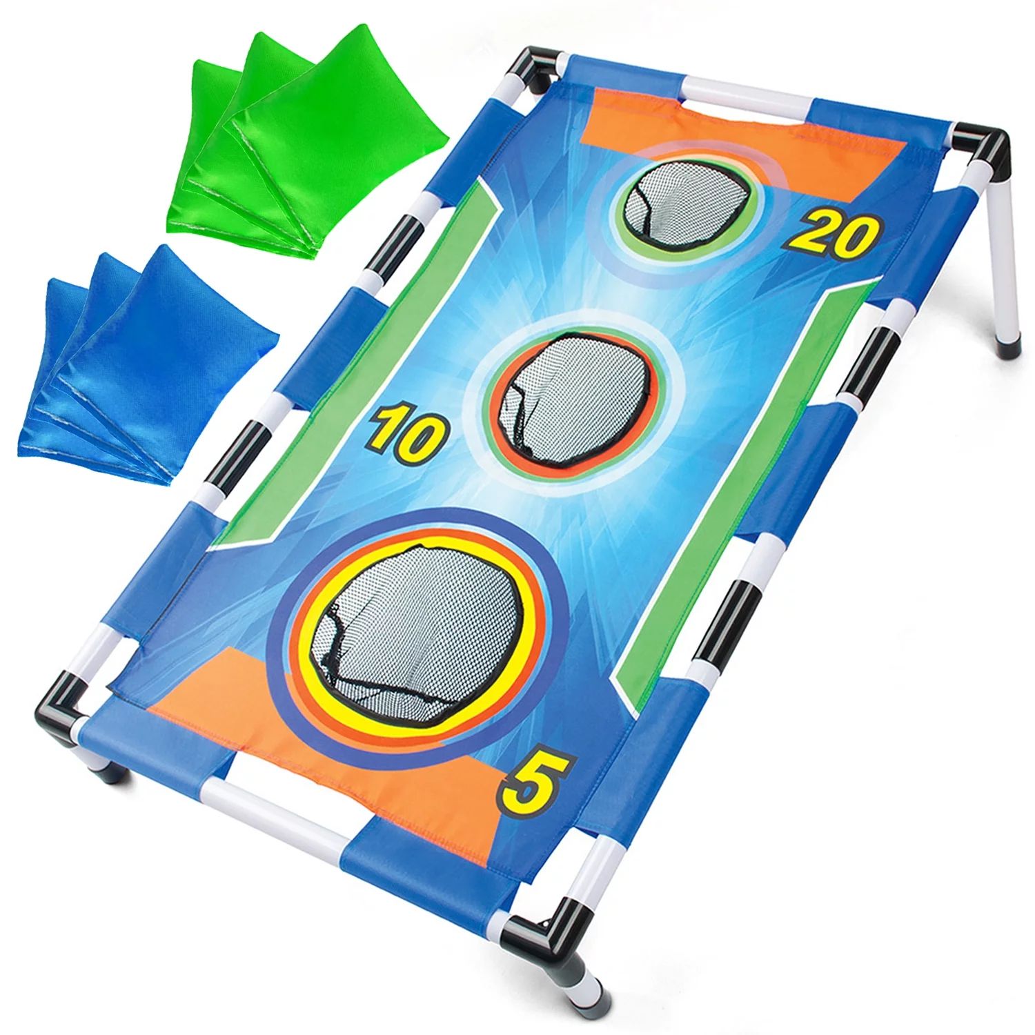 Cornhole Game, Collapsible Bean Bag Toss Game, Portable 3 Holes Beanbags Set, Interactive Indoor ... | Walmart (US)