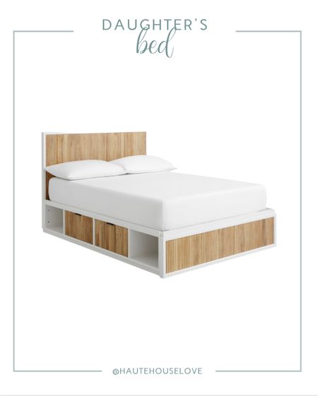 A beautiful and sturdy storage bed for my tween daughter from West Elm/Pottery Barn Teen. Has 4 drawers and 4 cubbies for additional storage. 

#LTKhome