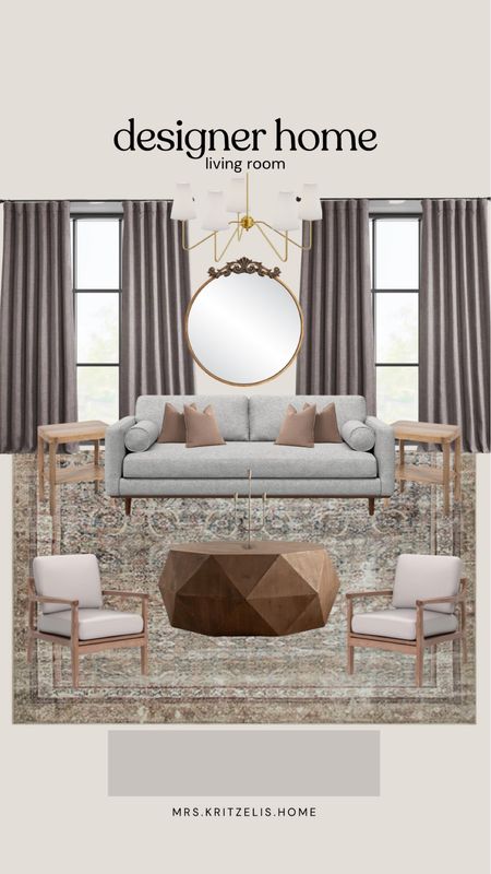 Designer home living room design from Amazon! 

Curtains, couch, chair, pillow, coffee table, end table, mirror, light fixture, home decor 

#LTKFindsUnder100 #LTKHome #LTKSaleAlert