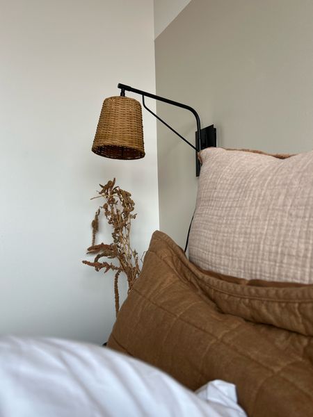 I’m in love with my bedroom vibe - the wall light, the plan, the colors 🤌🏼 I gotta say these dried stems really bring in the fall vibe 

#LTKhome #LTKSeasonal #LTKstyletip