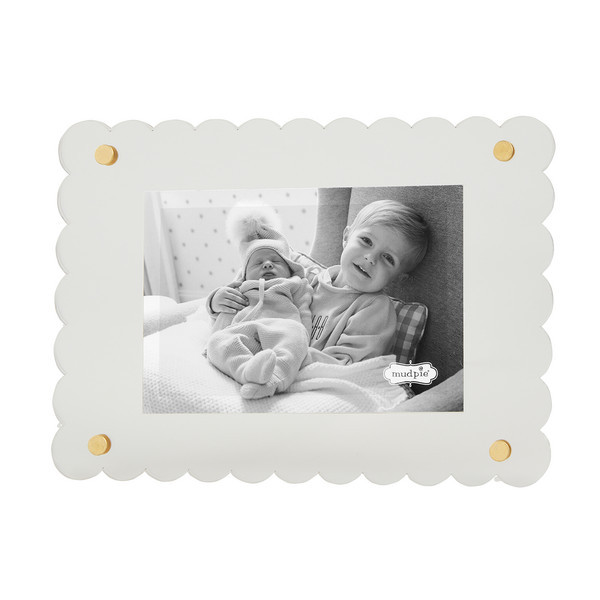 Scalloped acrylic frame | Mud Pie