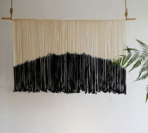 Flber Tie-Dye Macrame Wall Hanging Large Bohemian Yarn Tapestry Macrame Home Décor, 59"x 35" | Amazon (US)