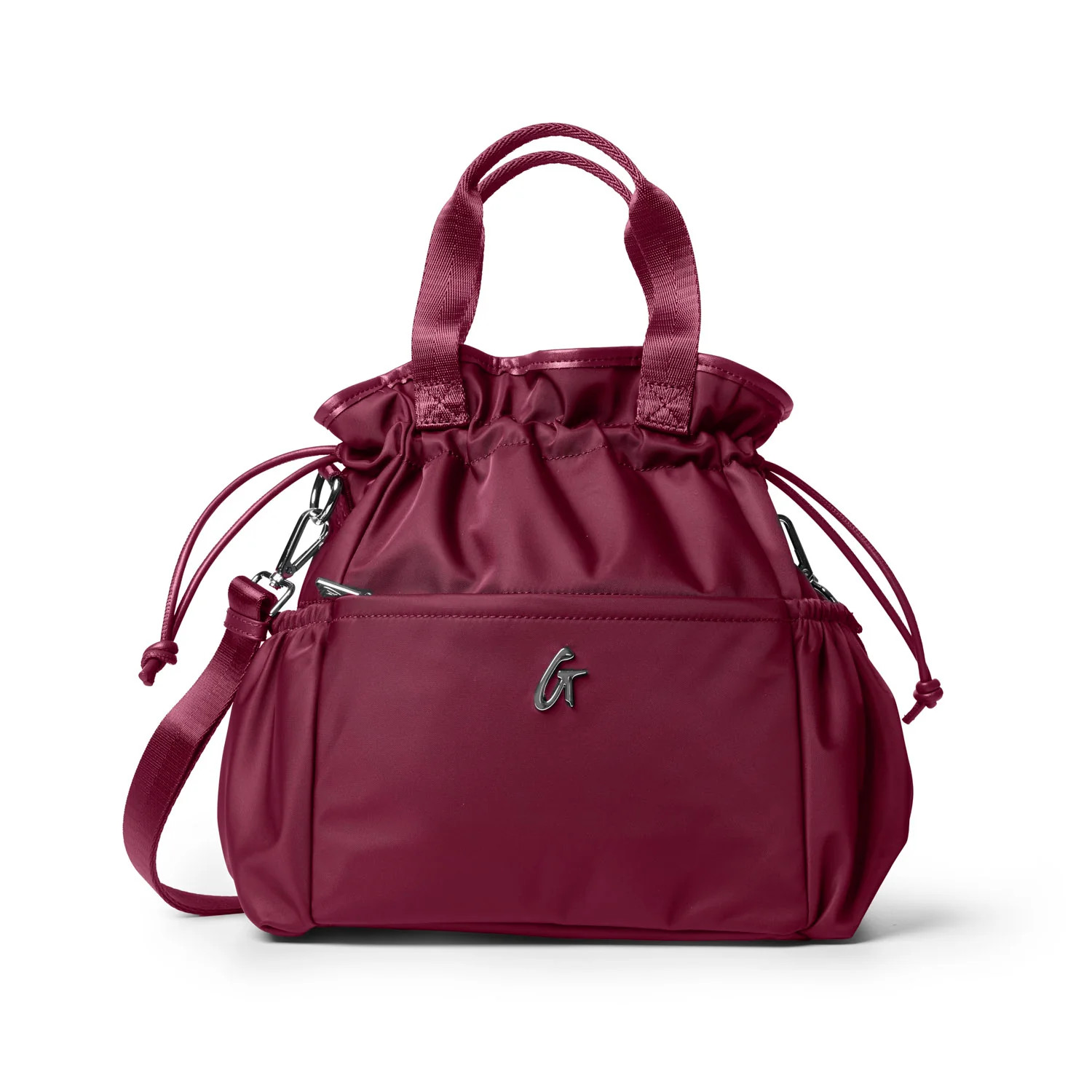 NYLON LUNCH BAG - BURGUNDY | Glam-Aholic Lifestyle