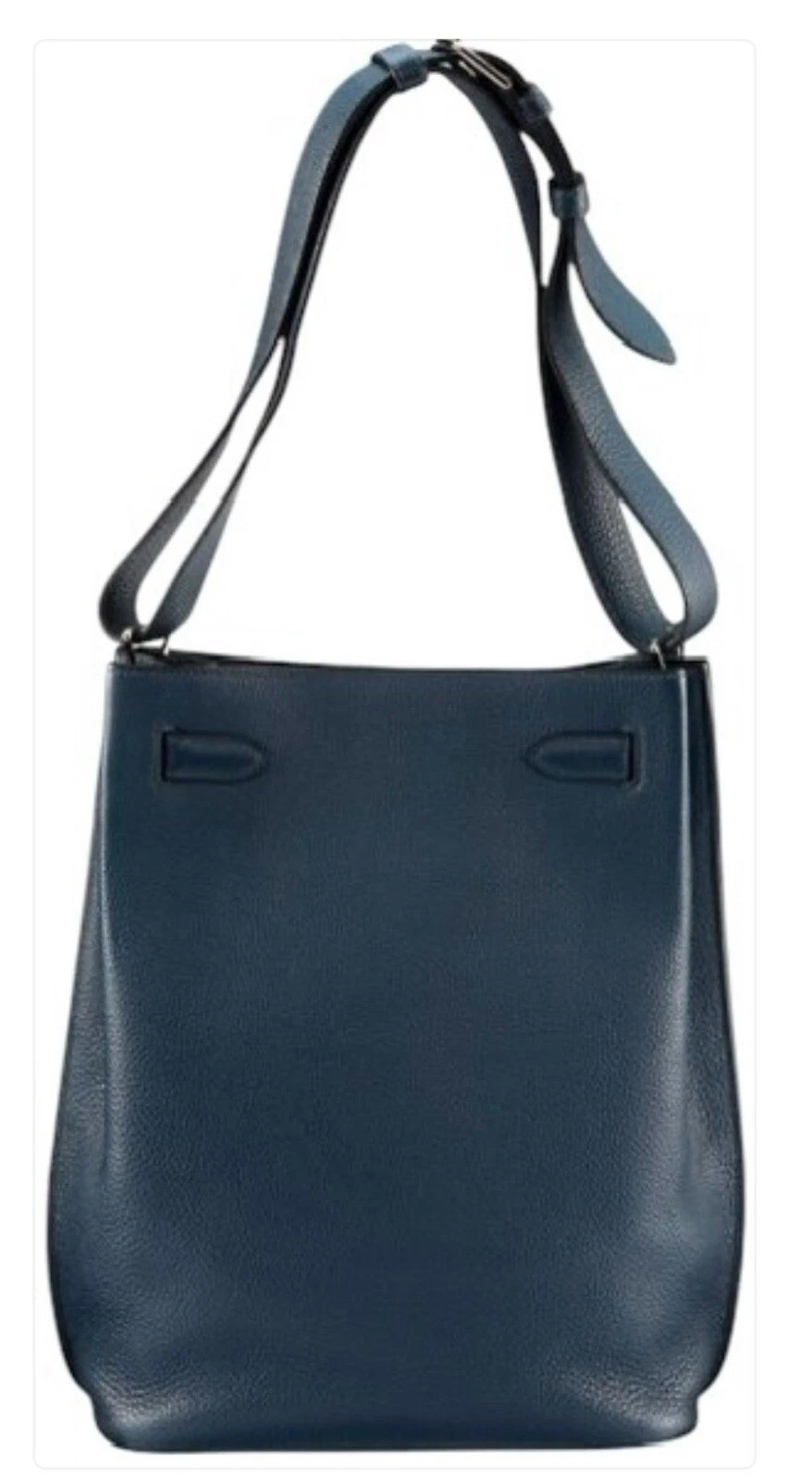Hermès So Kelly Bag, 22cm in Bleu Indigo Togo Leather w Palladium Hardware L  | eBay | eBay US