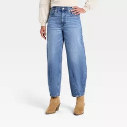 Women's High-Rise Easy Barrel Jeans - Universal Thread\u2122 Blue 14 | Target