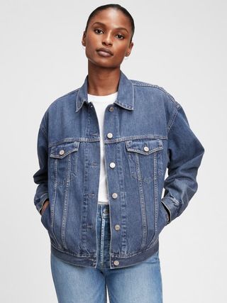 Oversized Denim Jacket With Washwell™ | Gap (US)