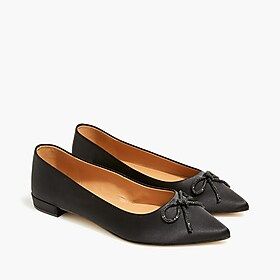 Pointy-toe bow flats | J.Crew Factory